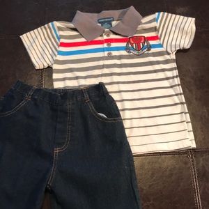 Boys two piece matching shorts set